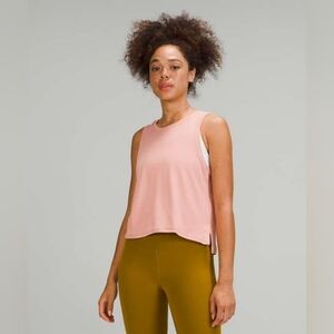 lululemon athletica Relaxed Crop Tank in Light Pink